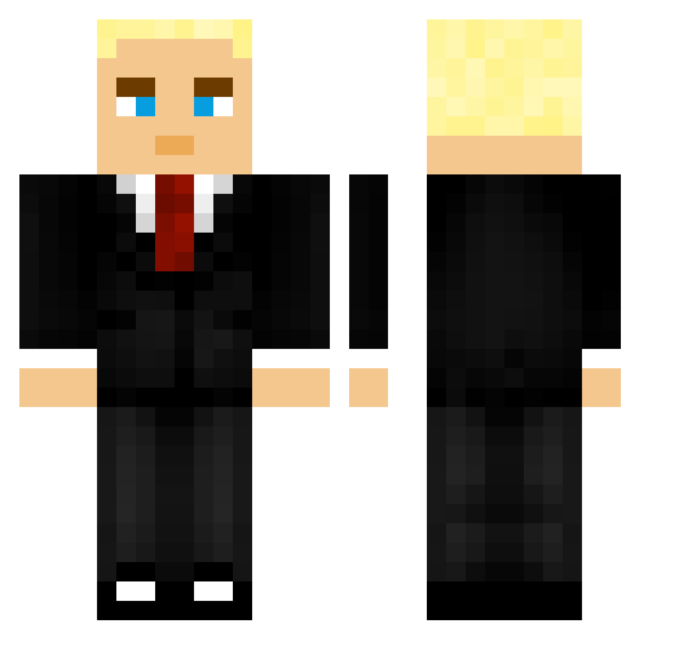 Motyand Minecraft skin, front and back view