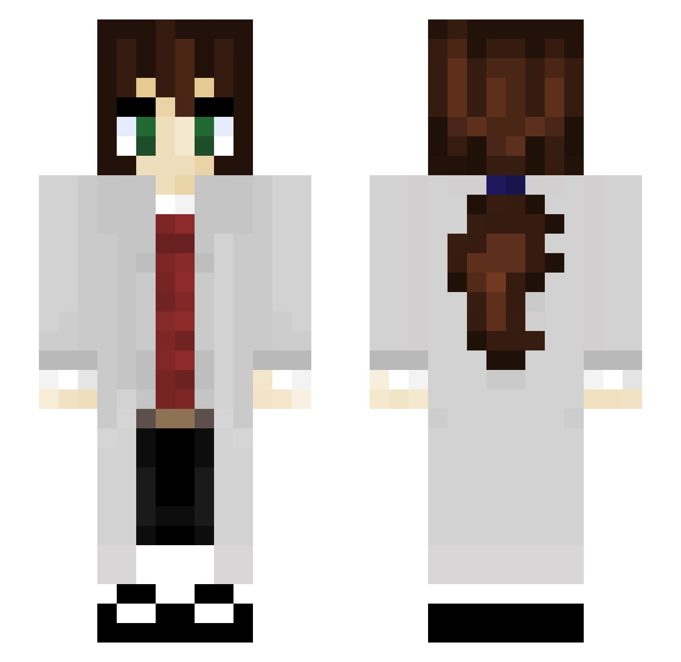 ZUZNAT Minecraft skin, front and back view