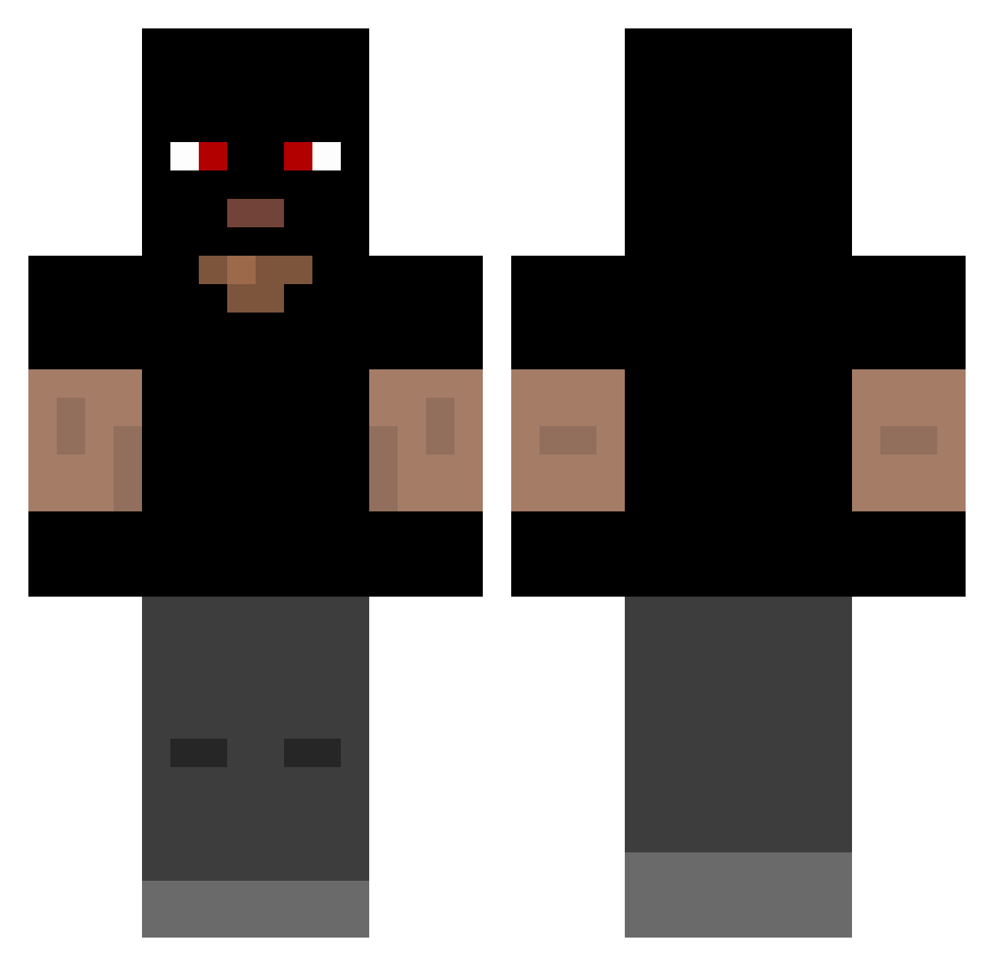 oldandsickman Minecraft skin, front and back view