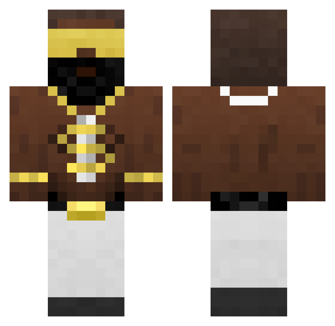 YungDabGod69 Minecraft skin, front and back view