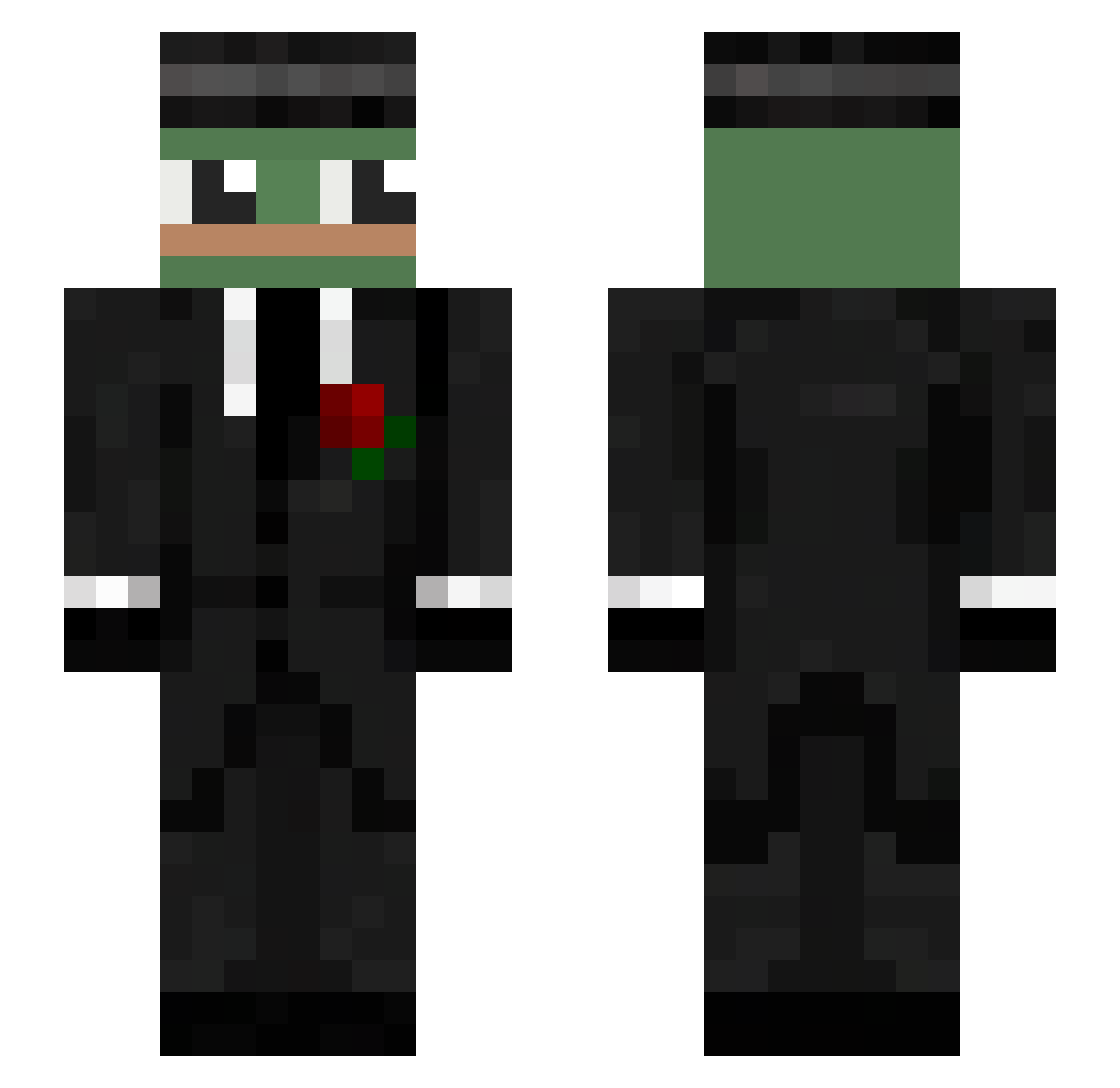 d4v1d4l1 Minecraft skin, front and back view