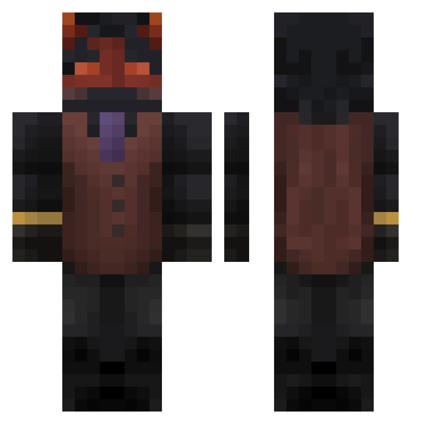 AlDiMu2079 Minecraft skin, front and back view