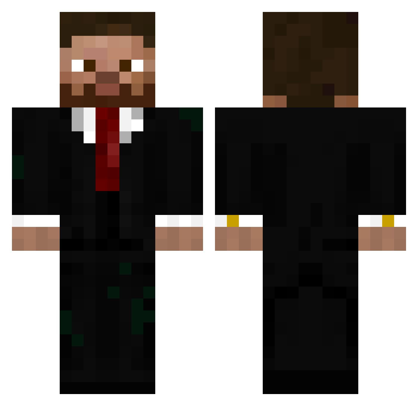 ABUEN Minecraft skin, front and back view