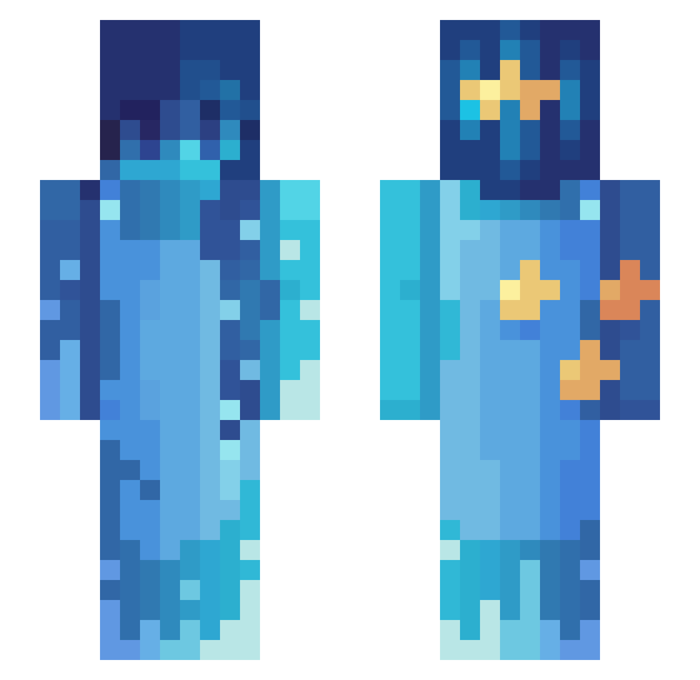 4latus Minecraft skin, front and back view
