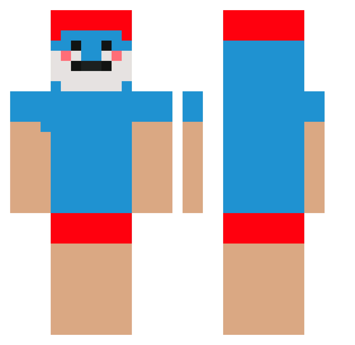 _zlom3q Minecraft skin, front and back view
