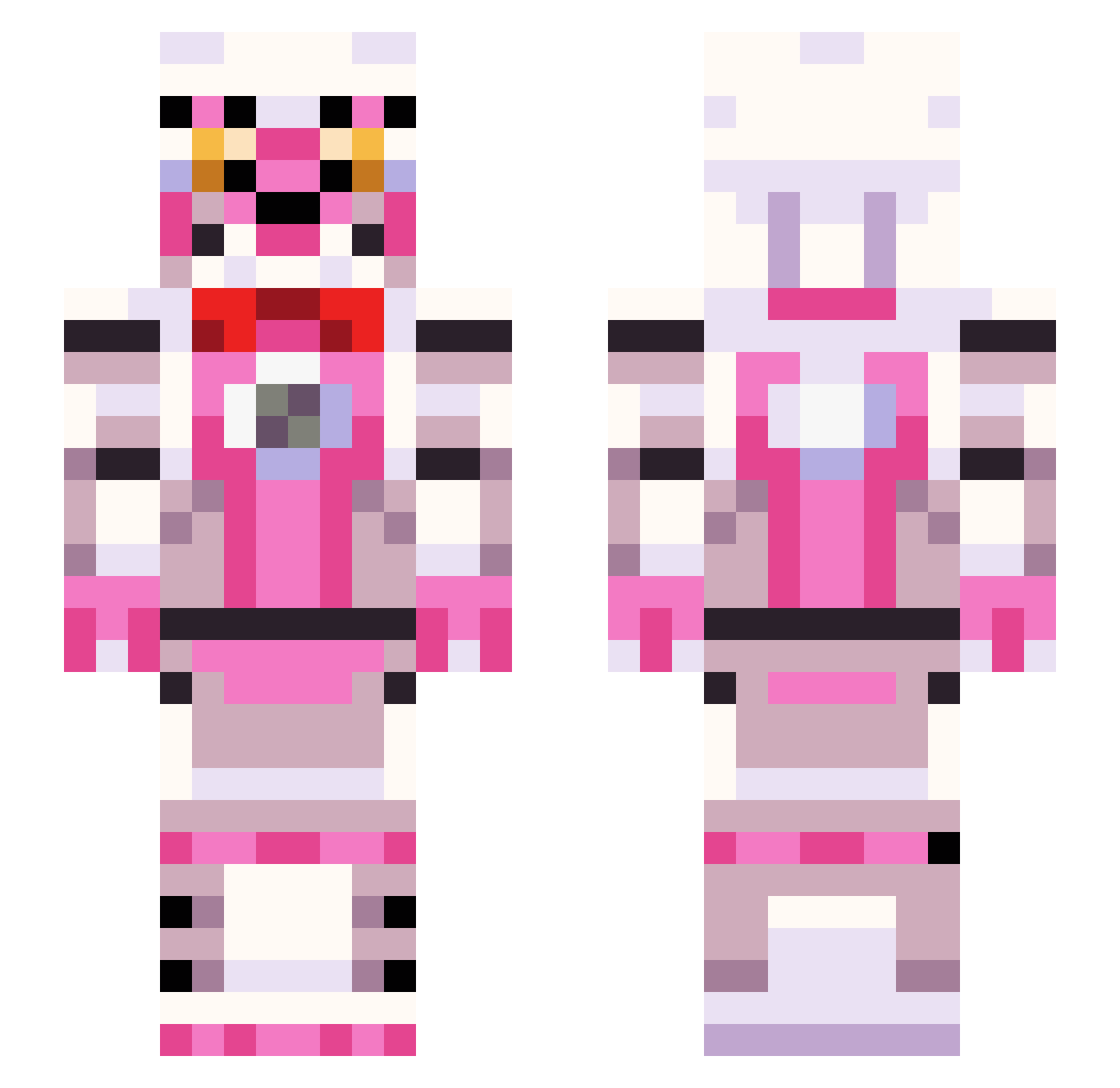 Sosan114 Minecraft skin, front and back view