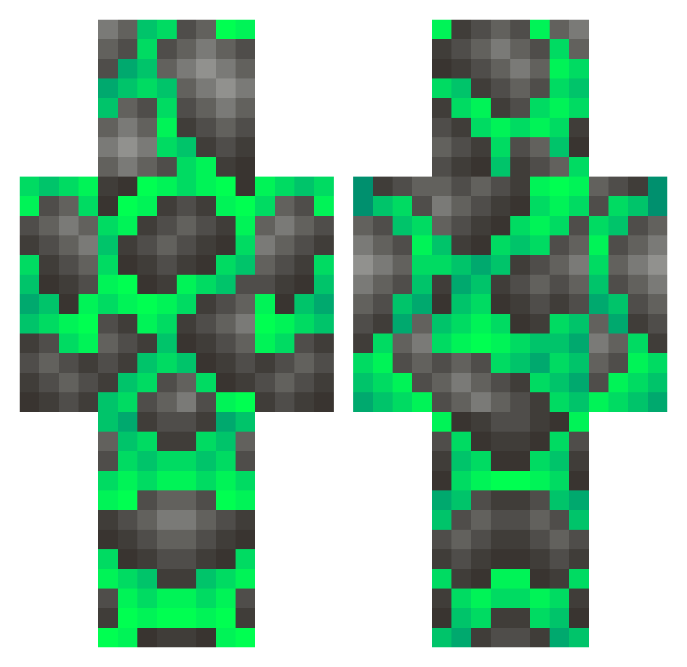 Guesclin Minecraft skin, front and back view
