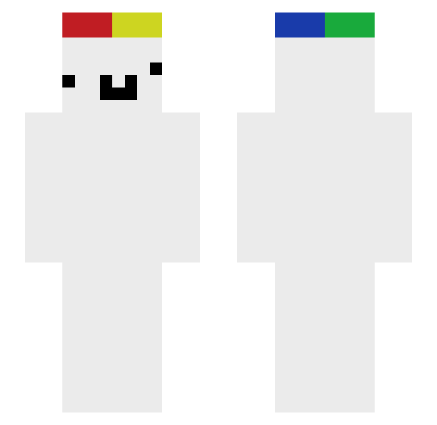 Limemaster15 Minecraft skin, front and back view