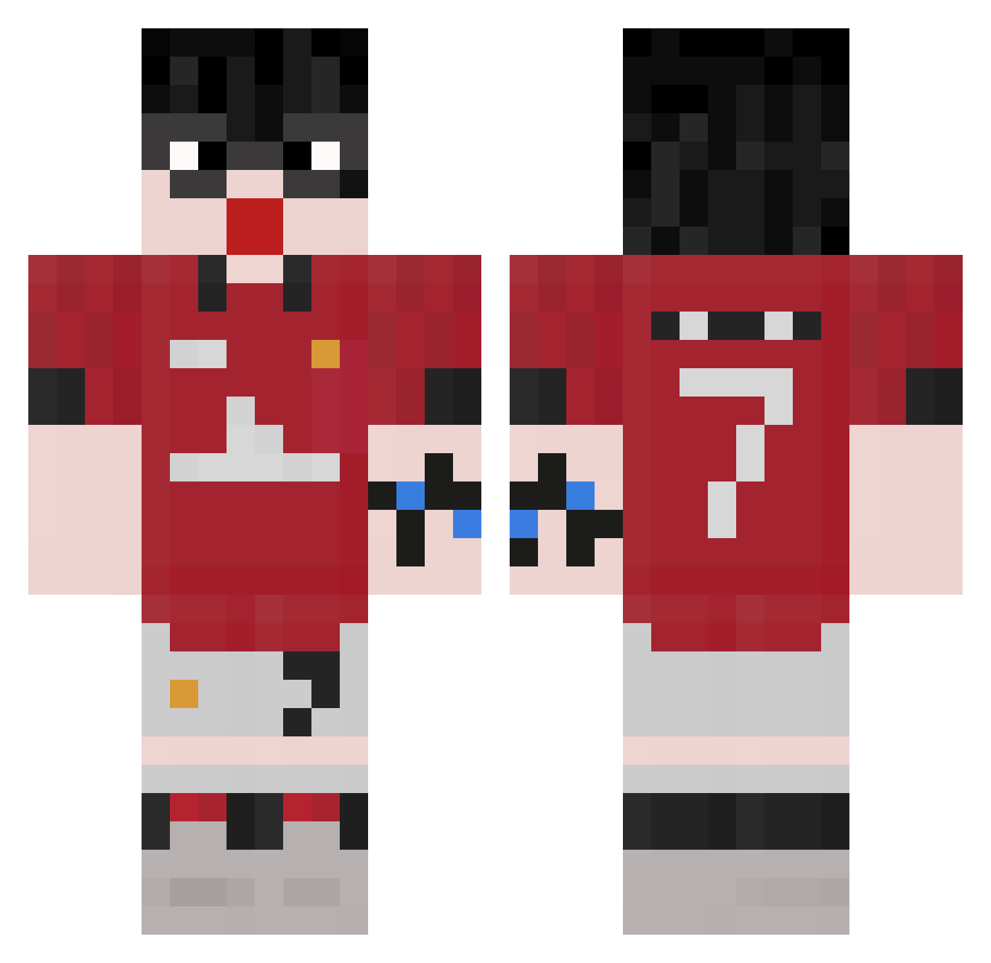 Go_G_uN Minecraft skin, front and back view