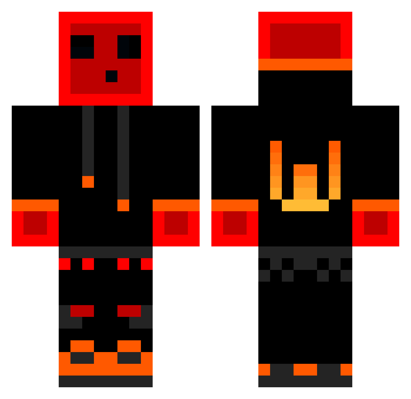 IlCroc Minecraft skin, front and back view