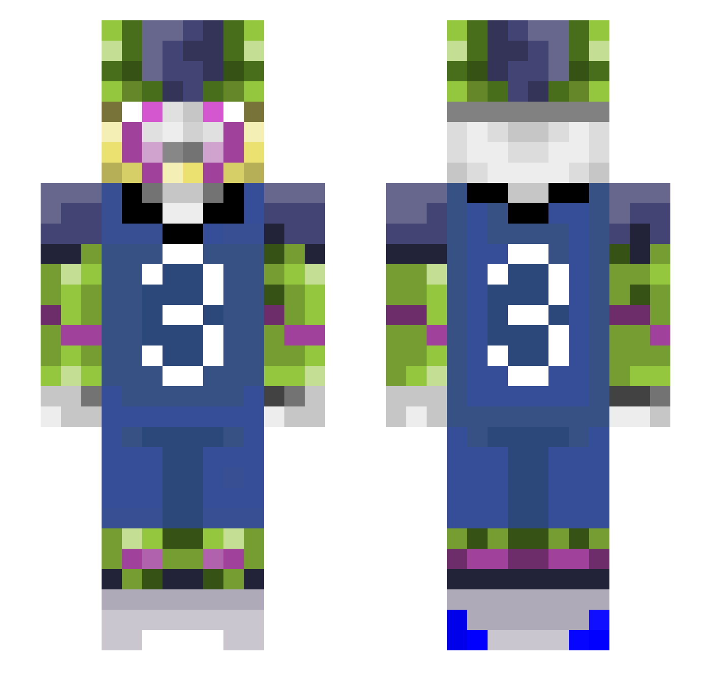 danw_ Minecraft skin, front and back view