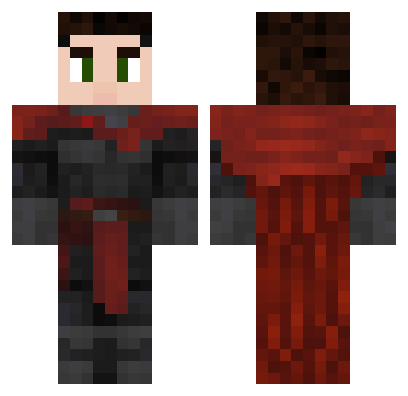 Voynaroveech Minecraft skin, front and back view