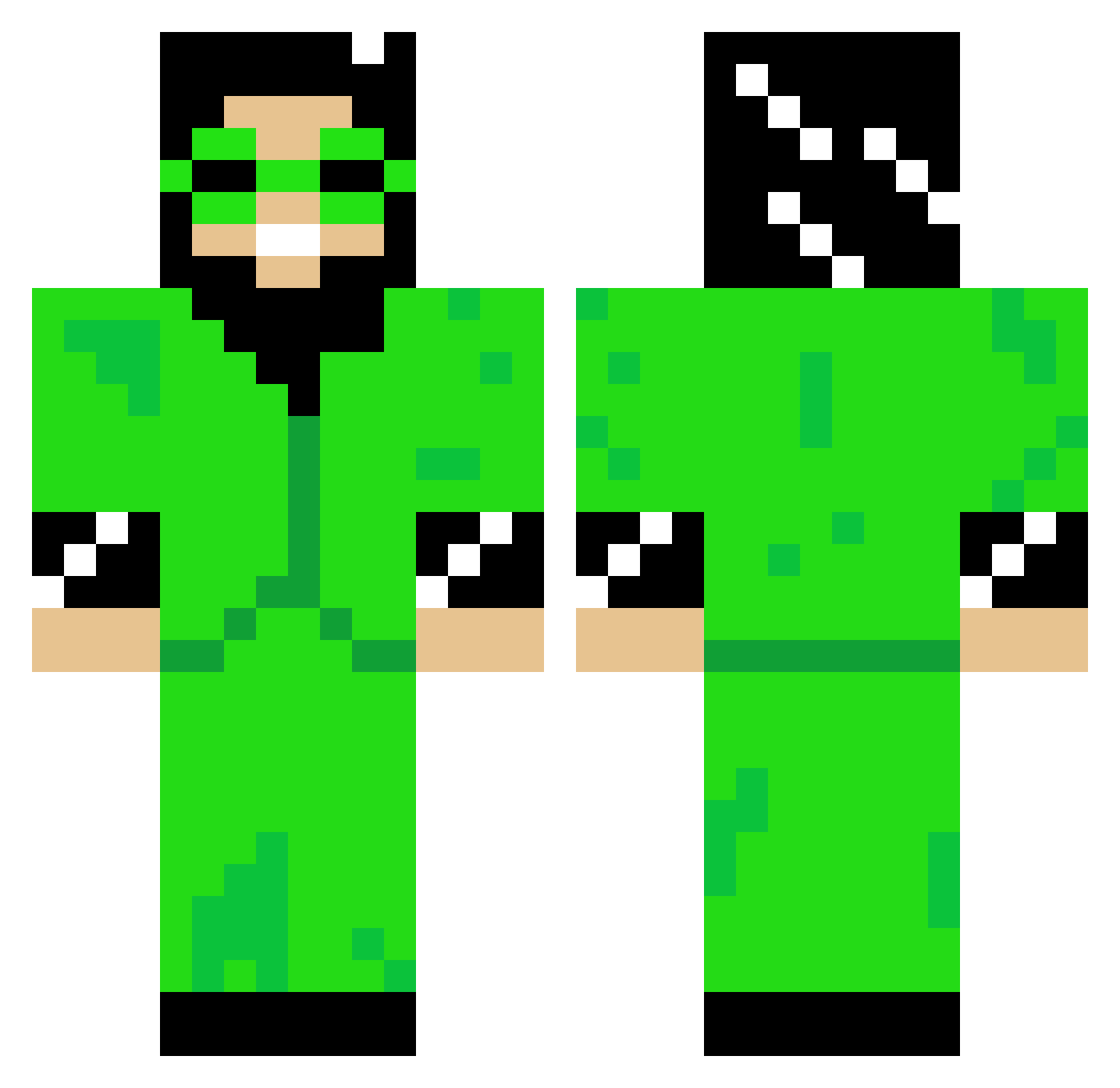 Krystalicznyy Minecraft skin, front and back view