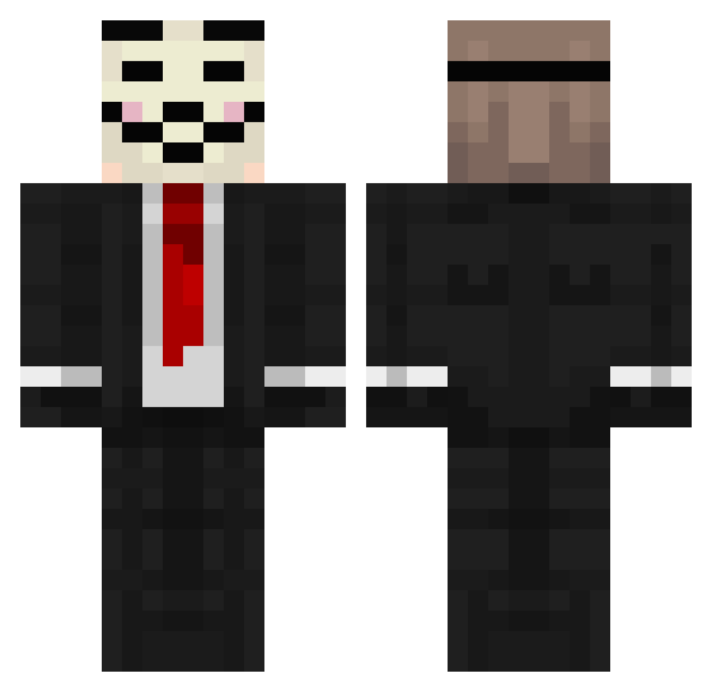 Golster07 Minecraft skin, front and back view