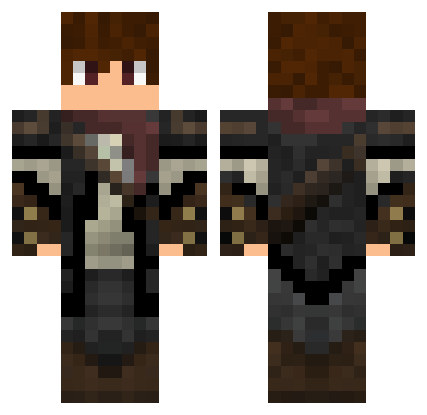 KriSox21 Minecraft skin, front and back view