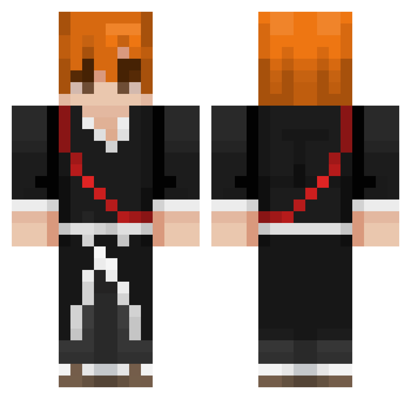 Kiqa_ Minecraft skin, front and back view