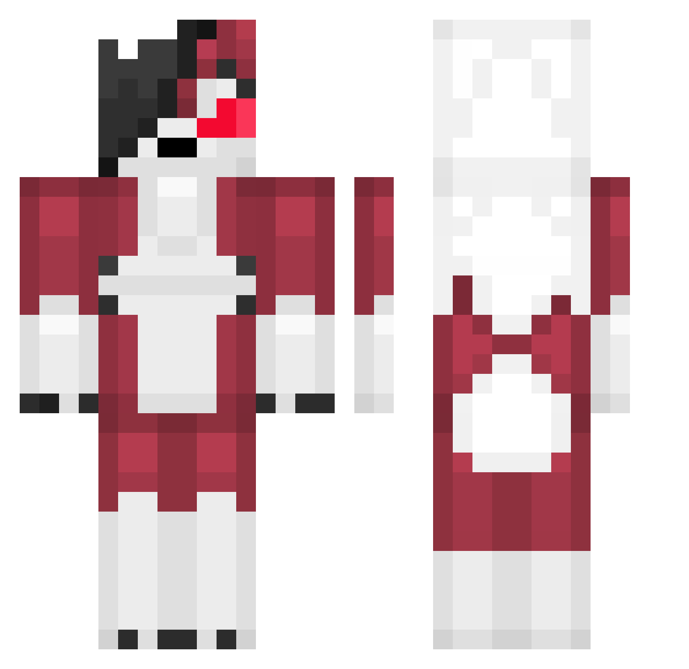ExoSoldier Minecraft skin, front and back view