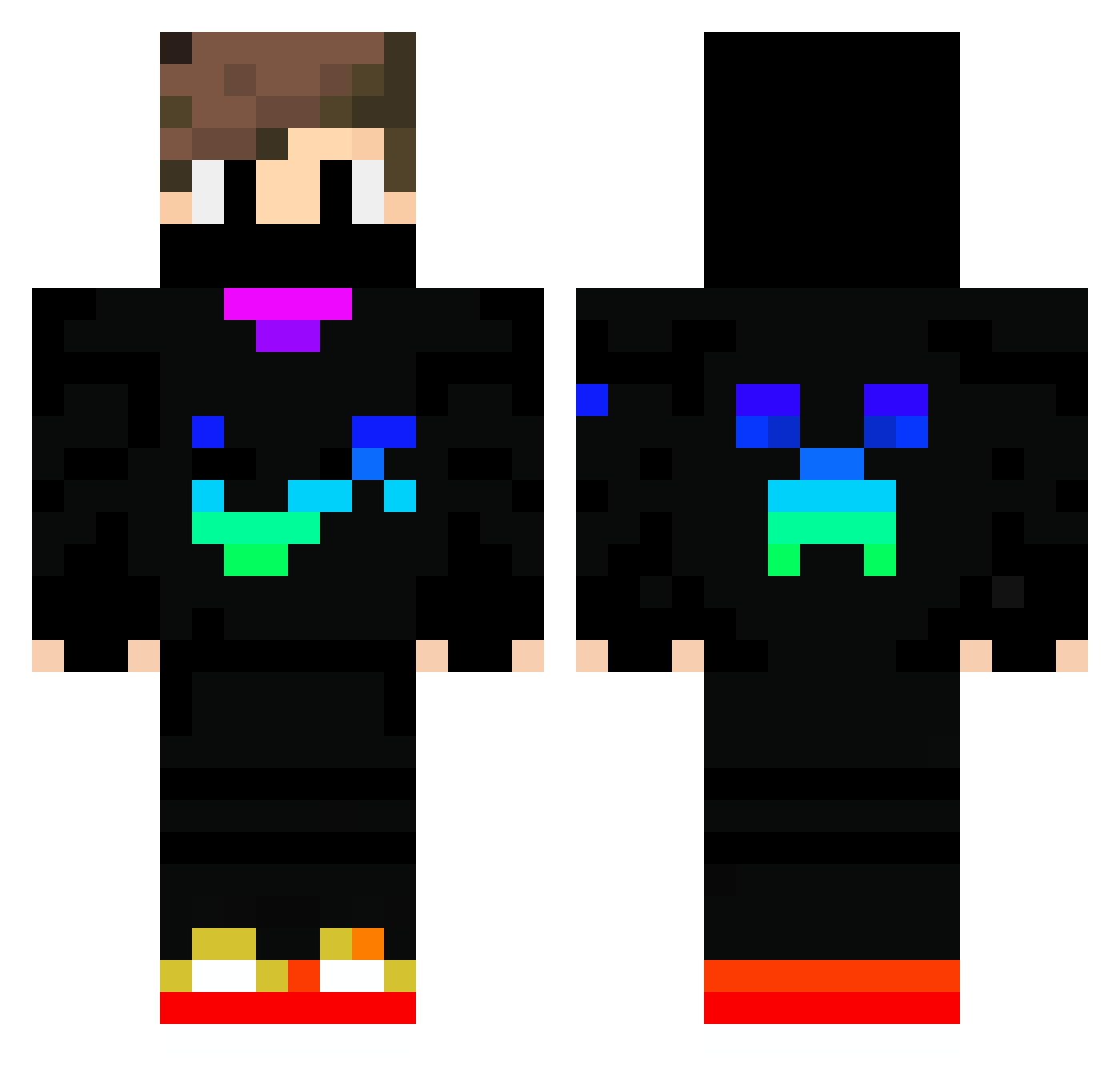 vitor10xdbr Minecraft skin, front and back view