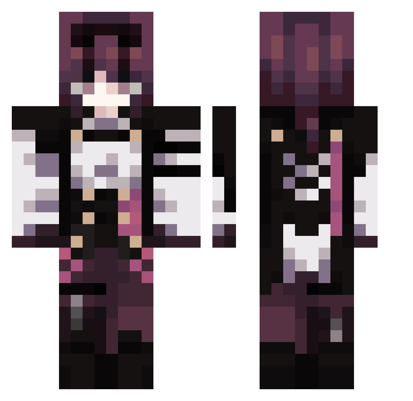 SKY_CrZy Minecraft skin, front and back view