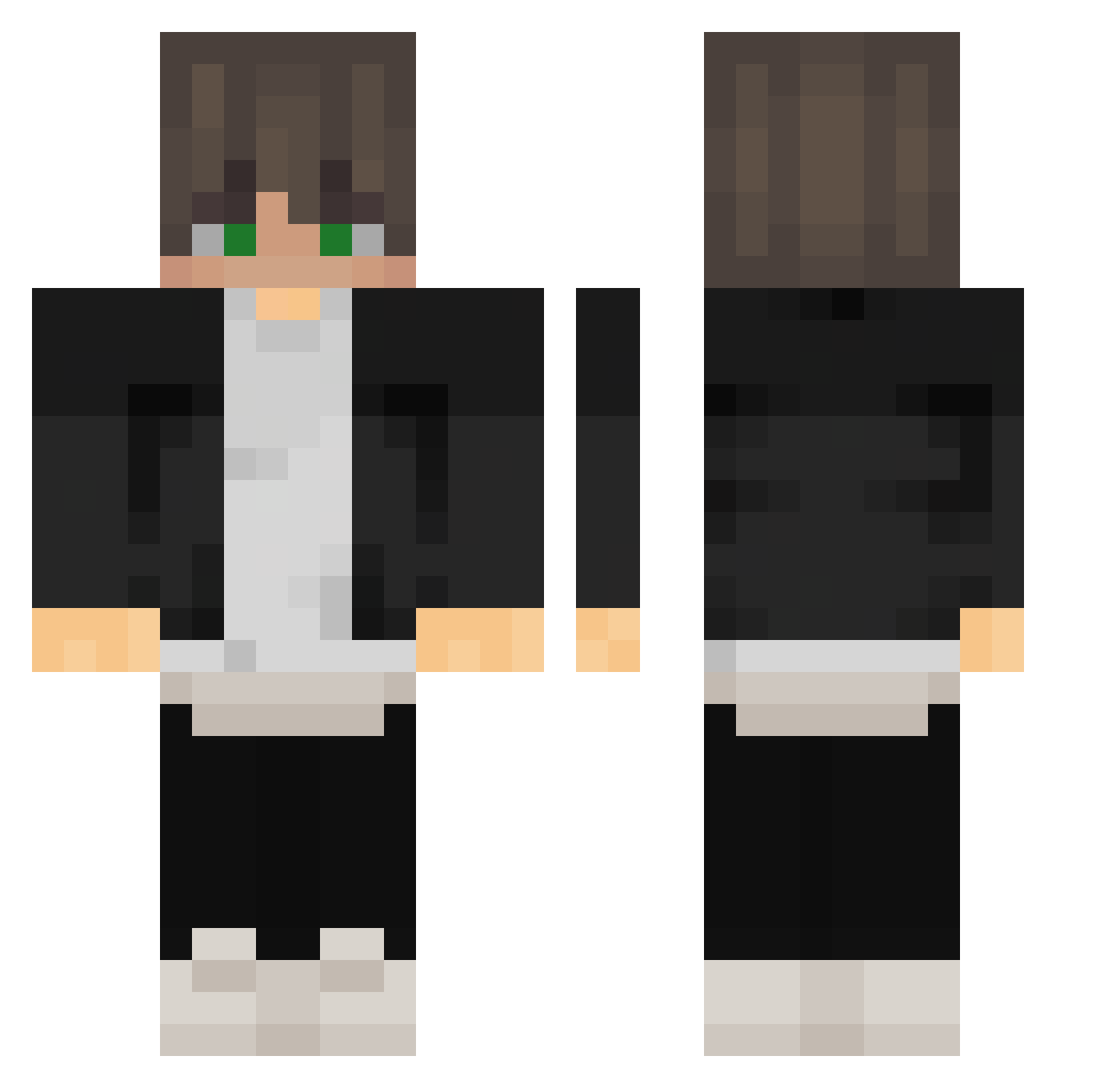 Snoxisbest Minecraft skin, front and back view