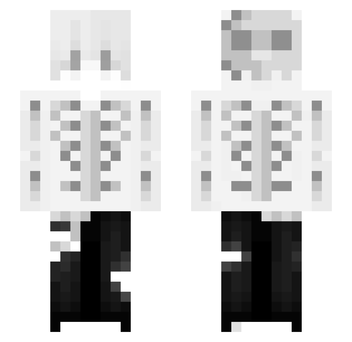 baconchiki Minecraft skin, front and back view
