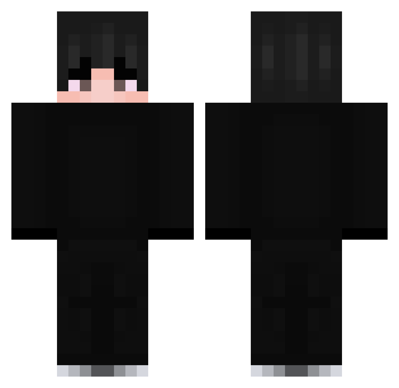 Paki17 Minecraft skin, front and back view