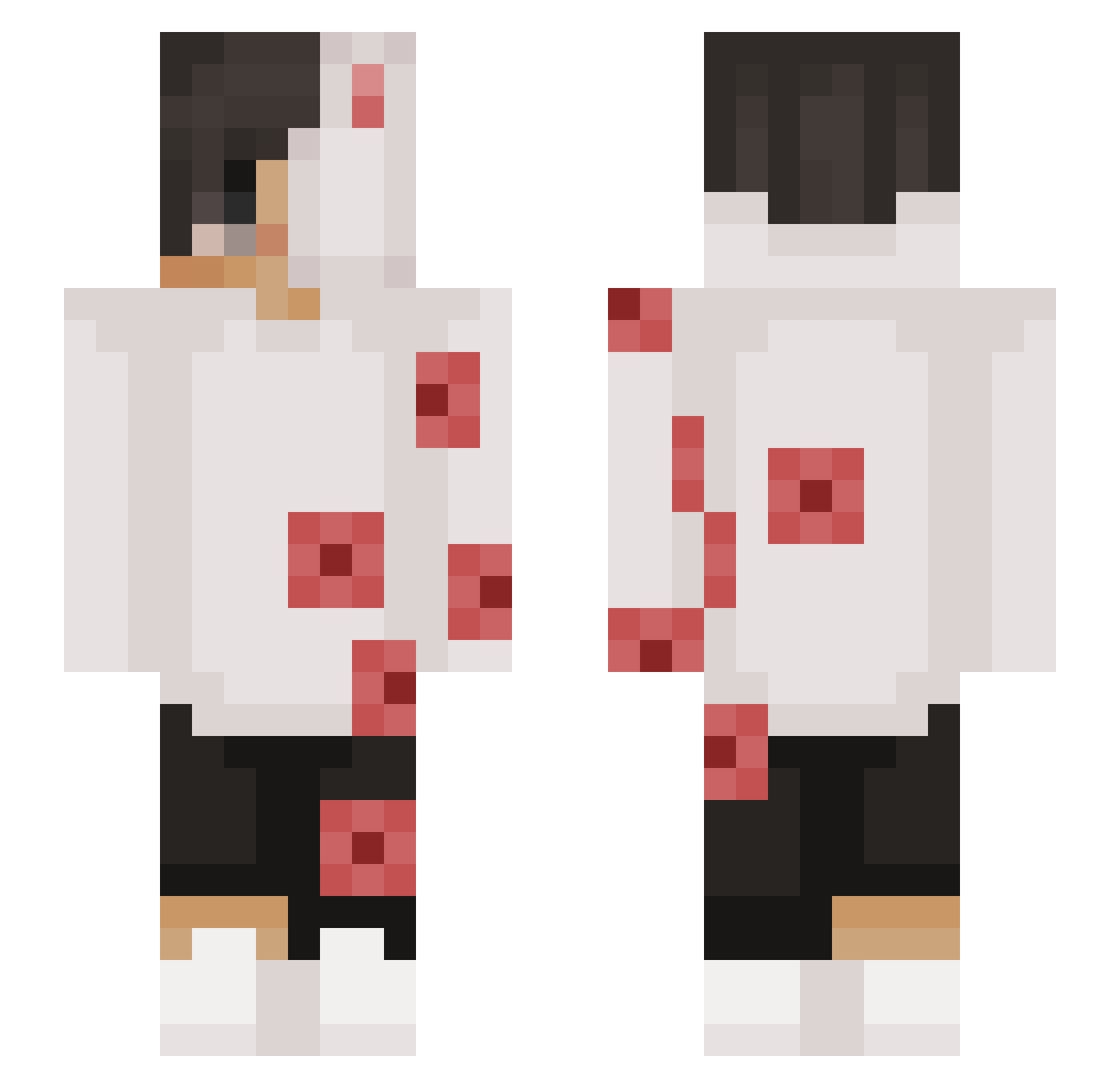YersonZTT Minecraft skin, front and back view