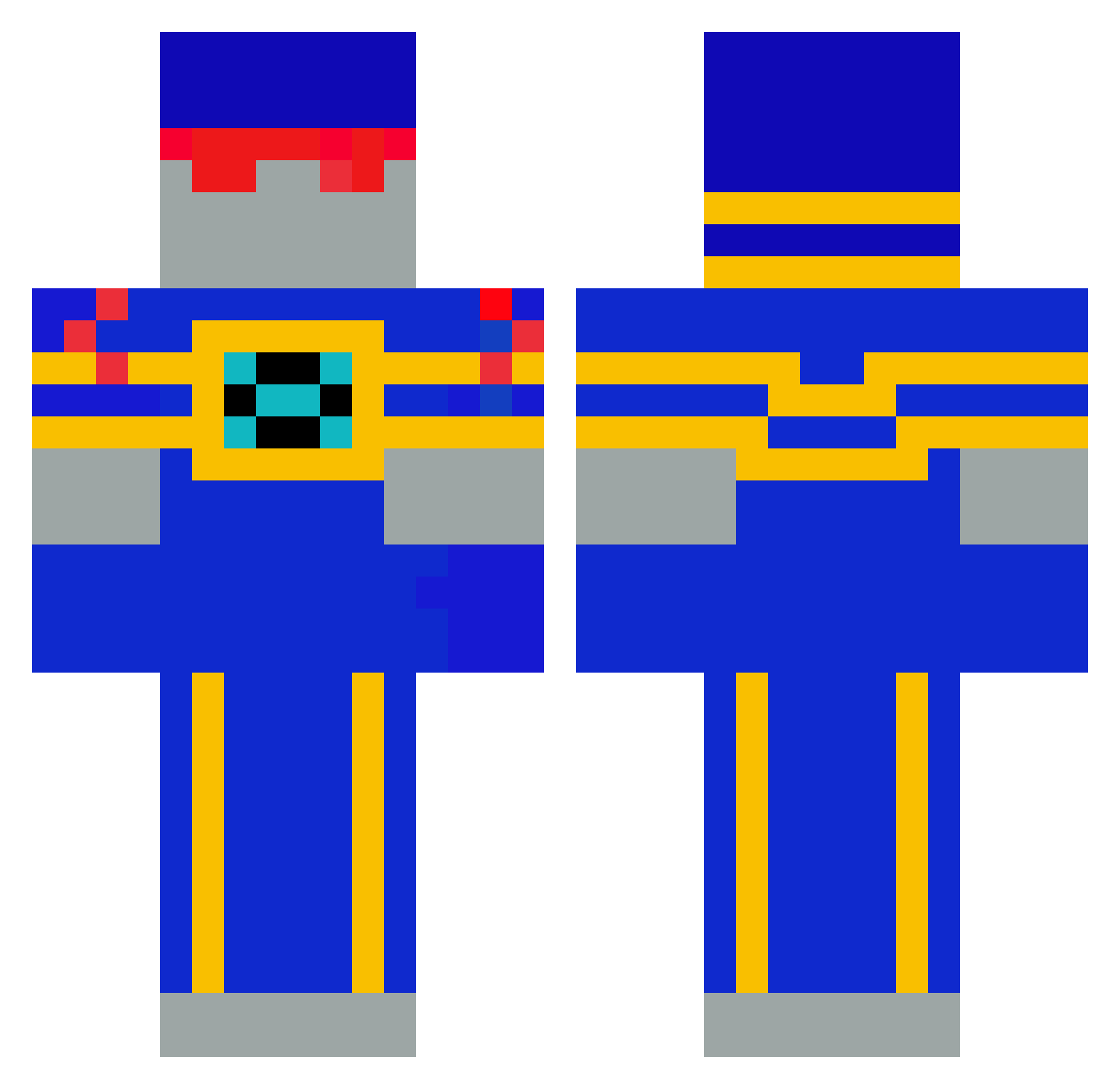 Iverso24 Minecraft skin, front and back view