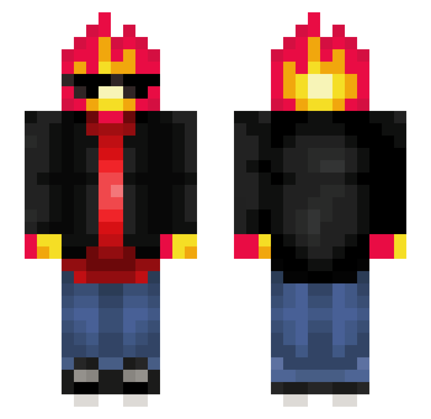 idkidkidkAAAAA Minecraft skin, front and back view