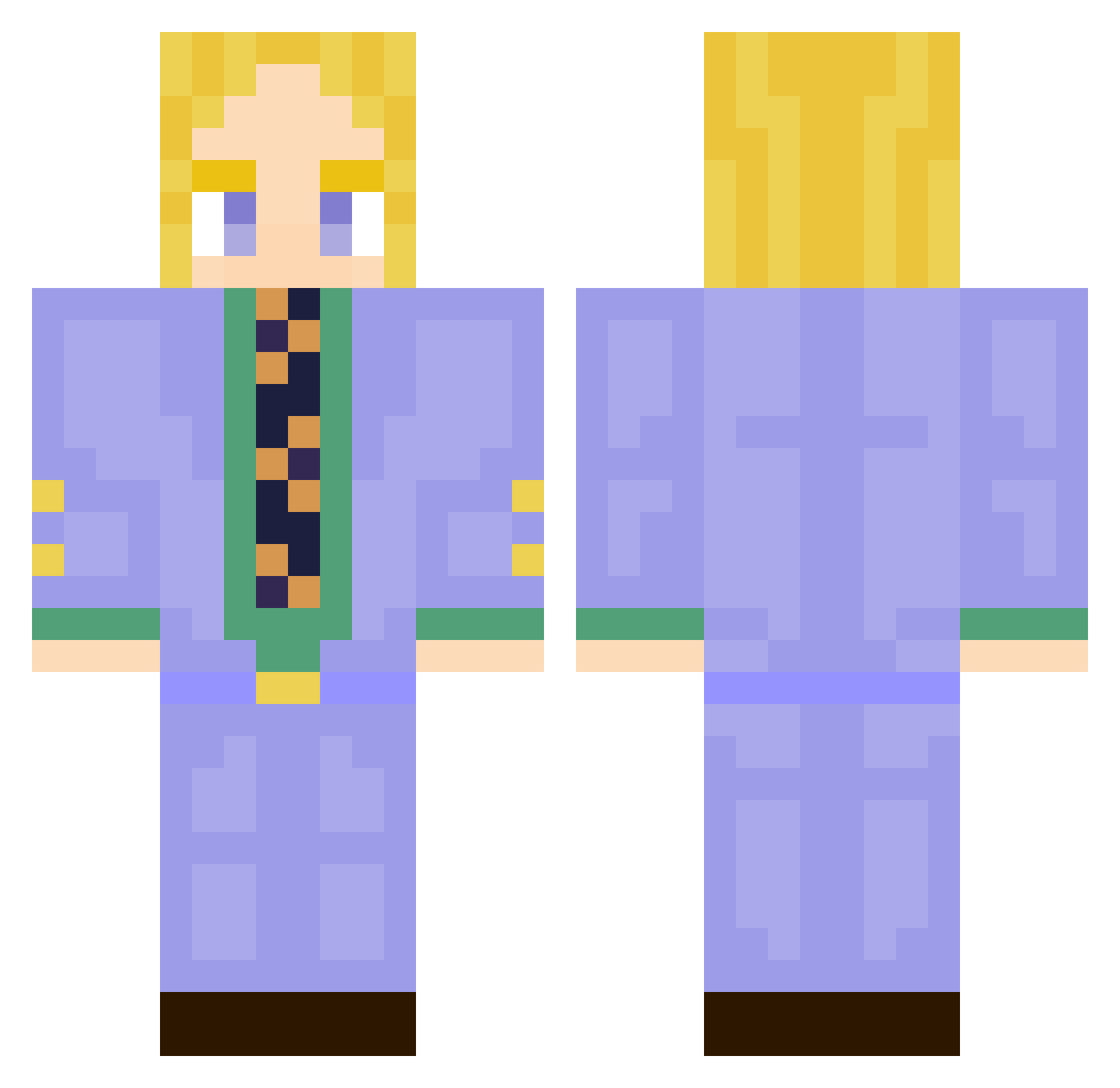 nachofive Minecraft skin, front and back view