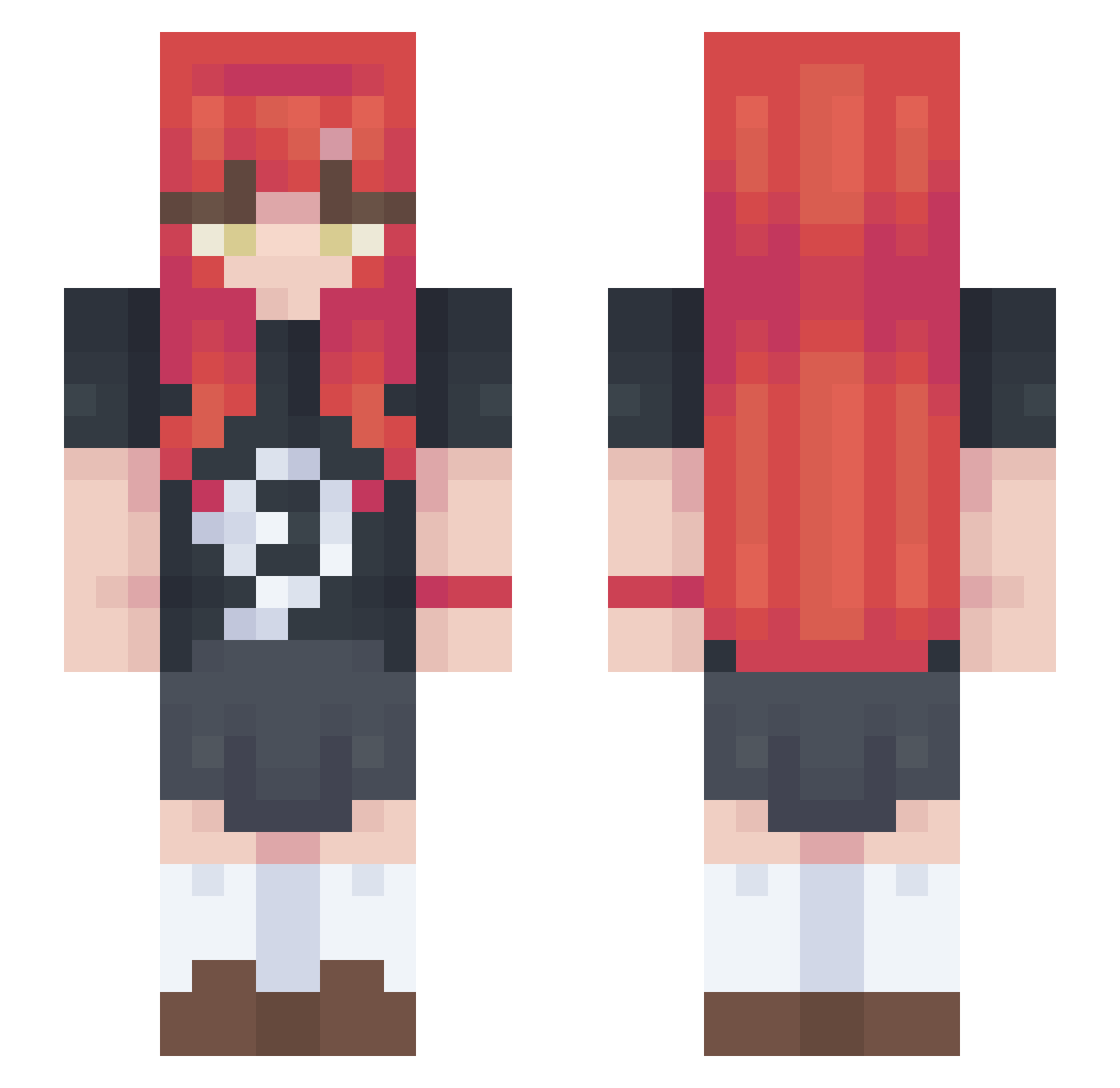 F4TE_ Minecraft skin, front and back view