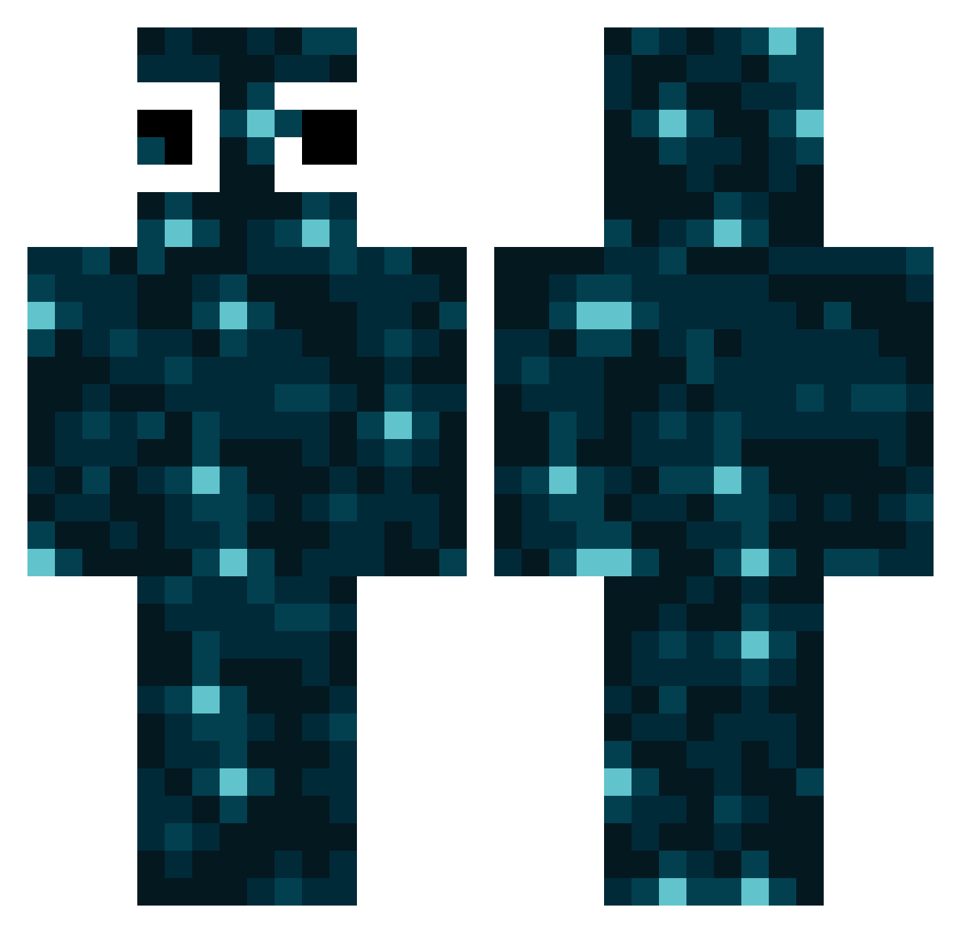 wiblgwib Minecraft skin, front and back view
