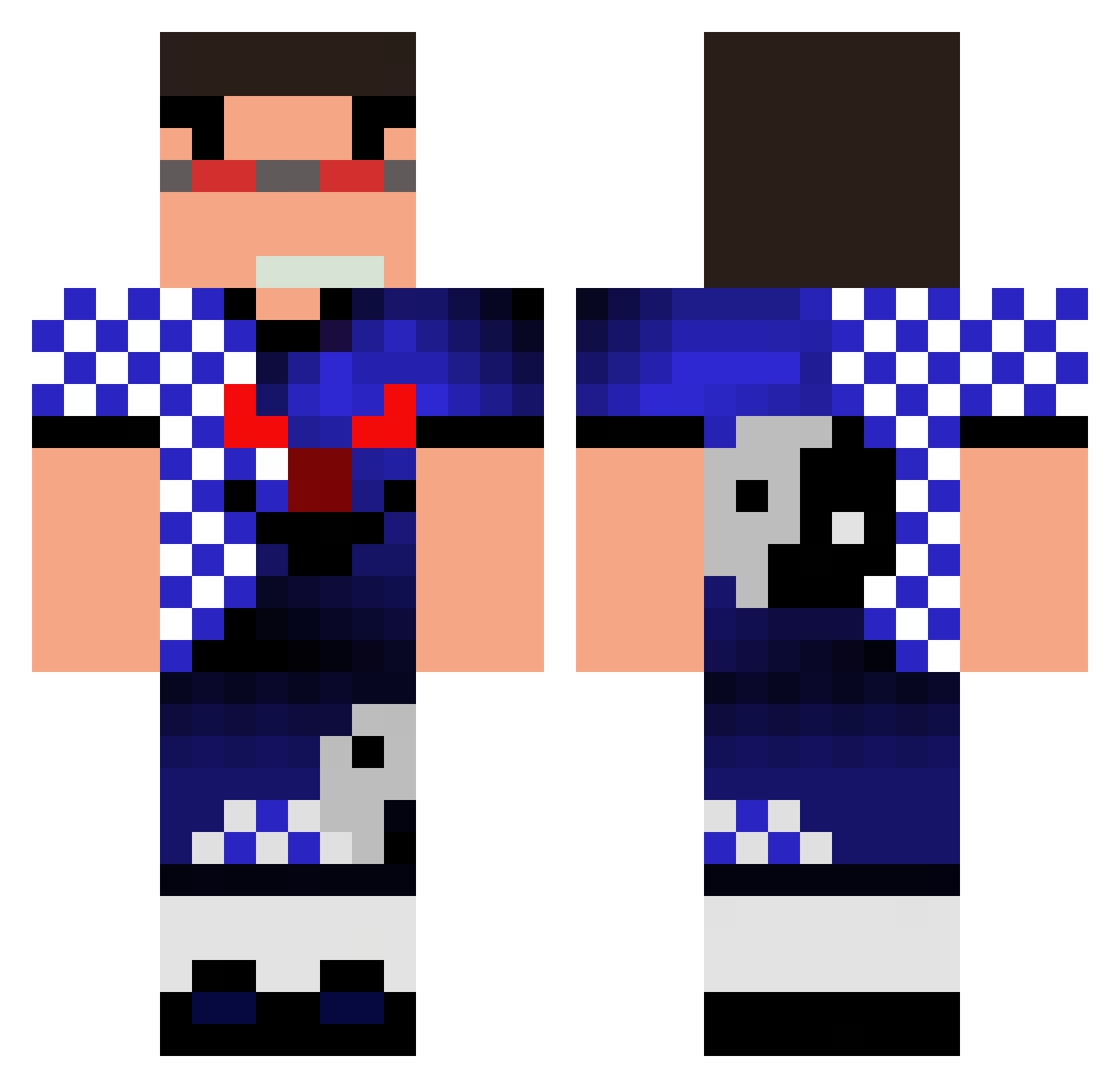 osct Minecraft skin, front and back view