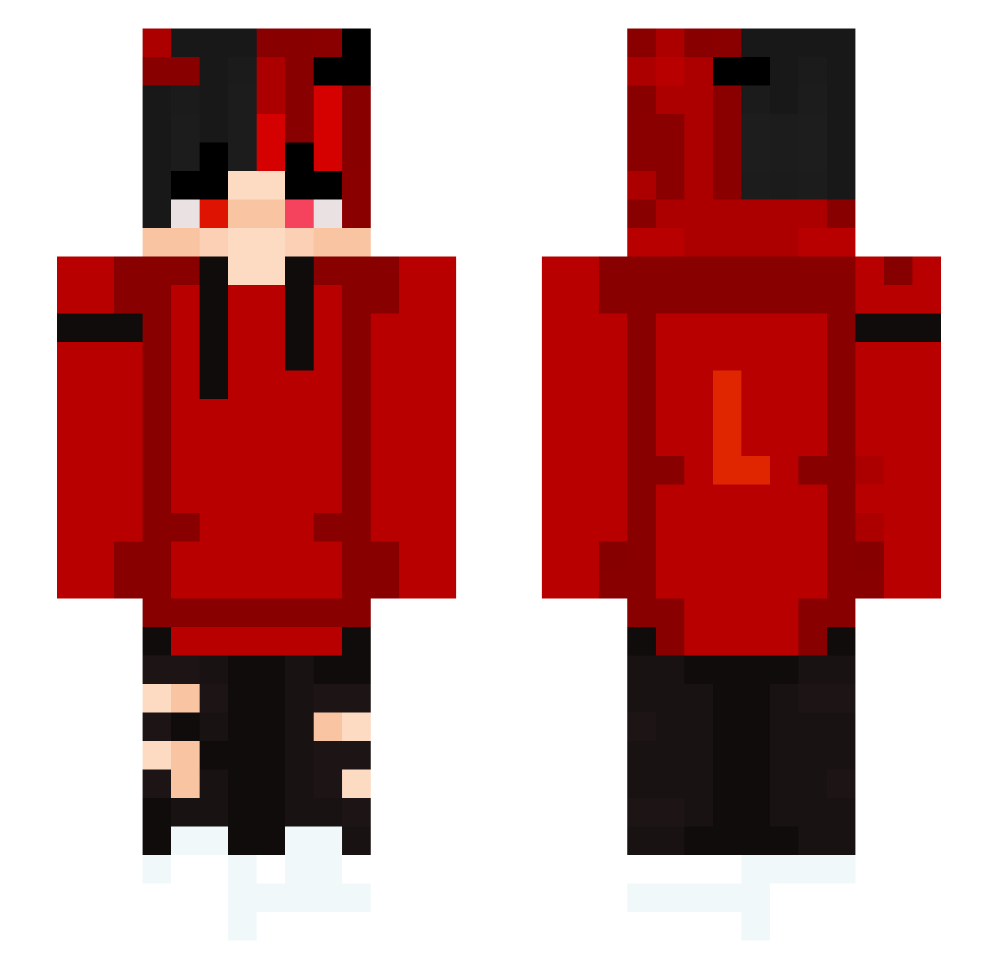 Zenskuy Minecraft skin, front and back view