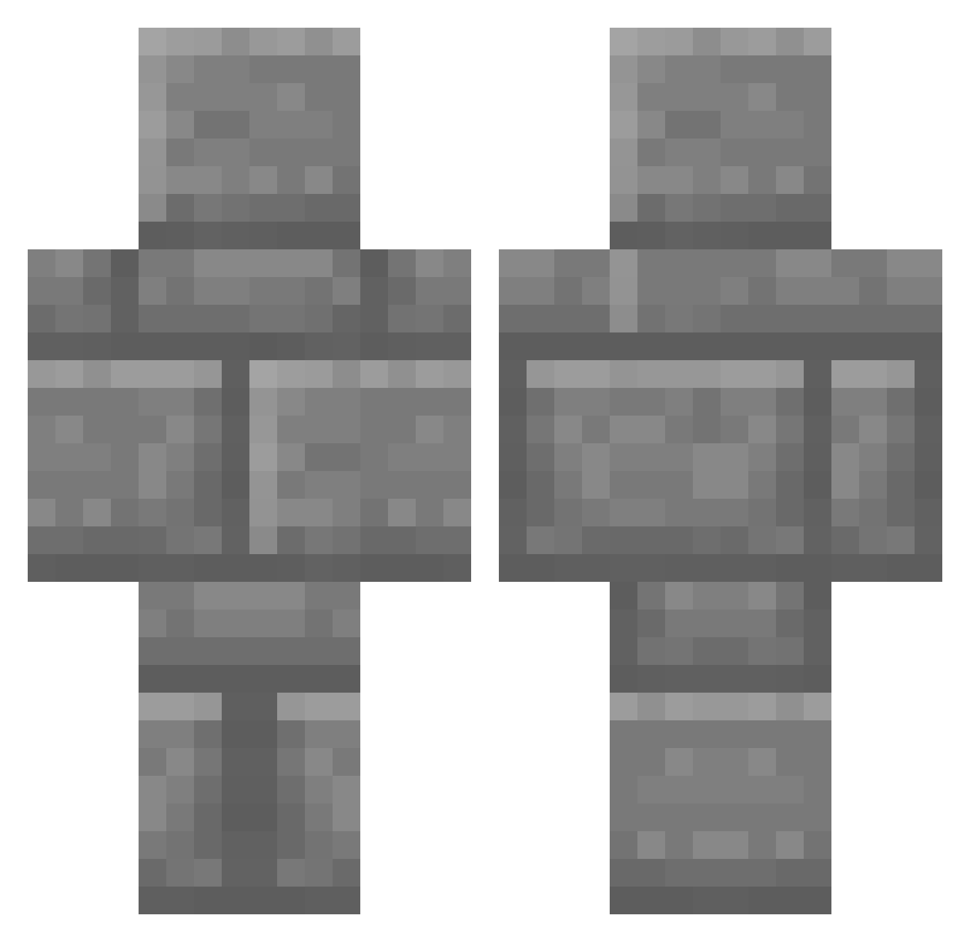Maturation Minecraft skin, front and back view
