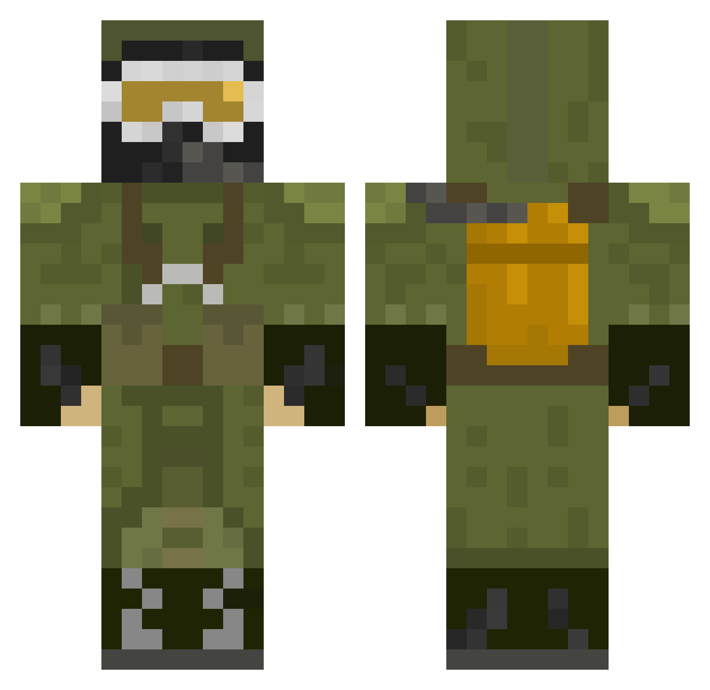 meis054 Minecraft skin, front and back view
