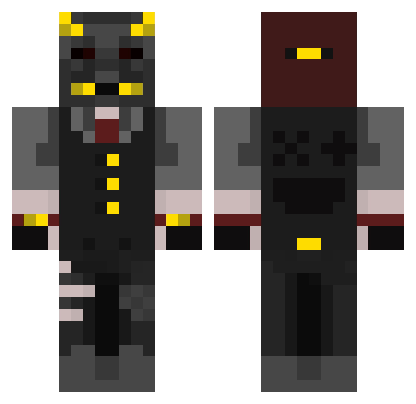 phantom26x Minecraft skin, front and back view