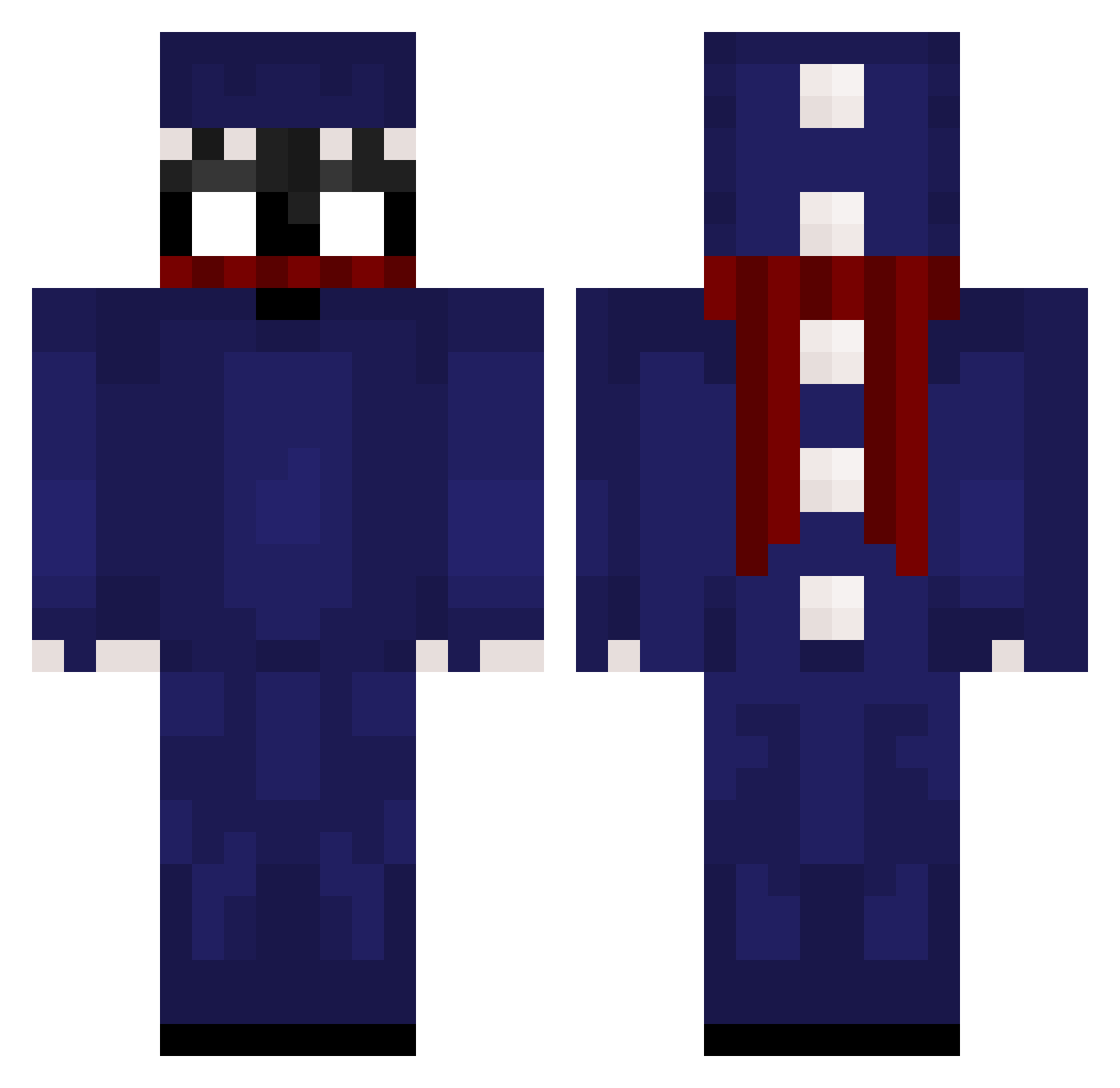 MatosAxe Minecraft skin, front and back view
