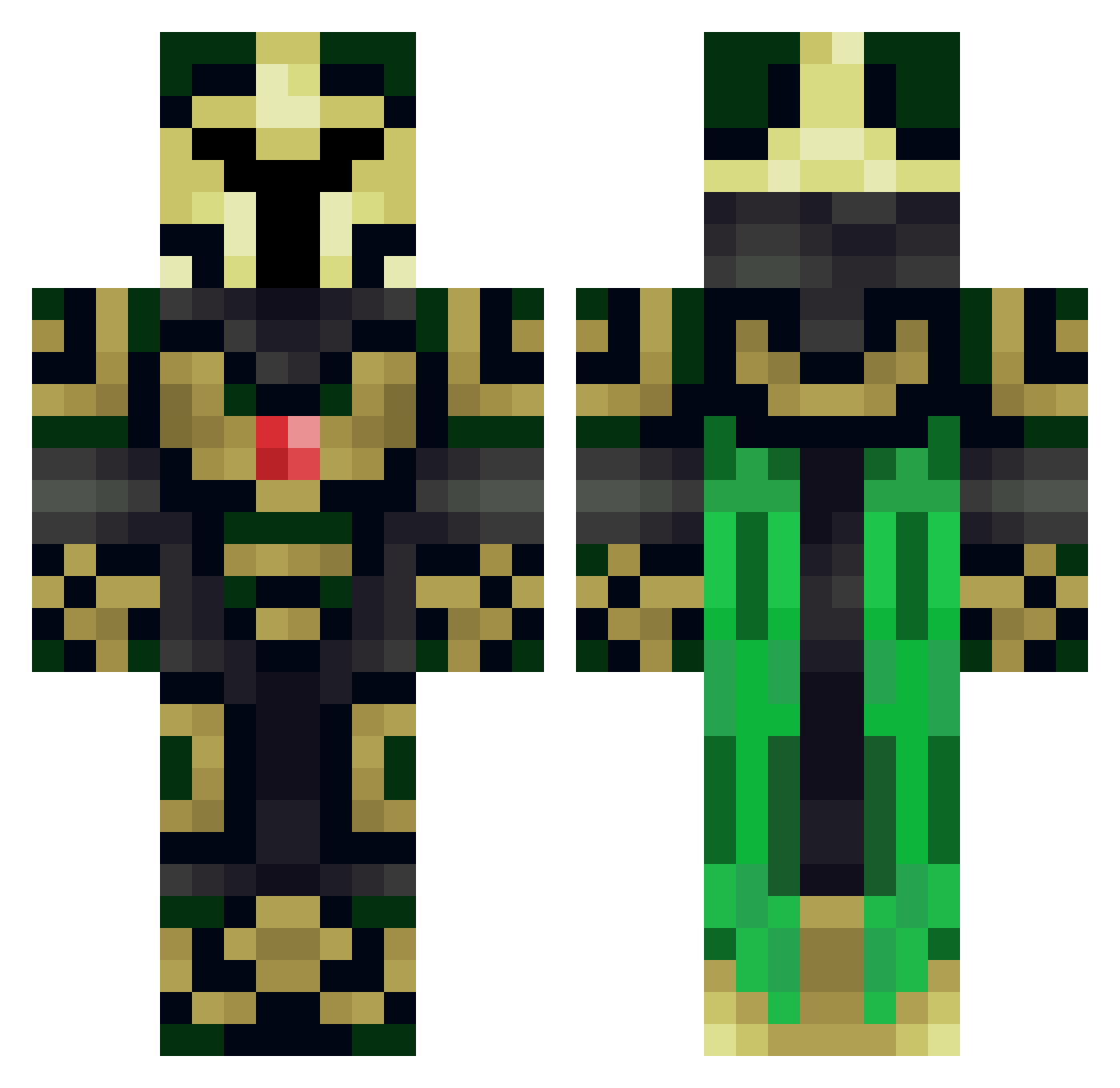 dill7230 Minecraft skin, front and back view