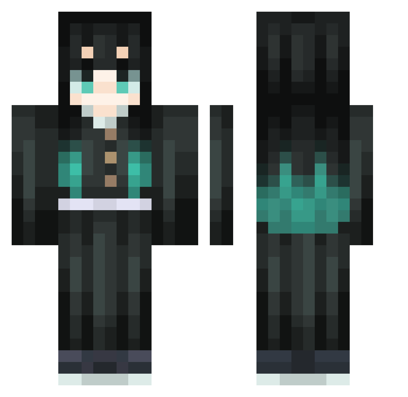 ttomatto Minecraft skin, front and back view
