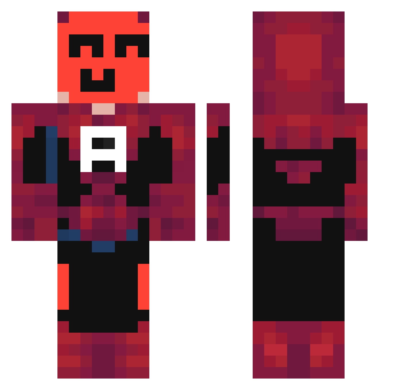 jedrek99 Minecraft skin, front and back view