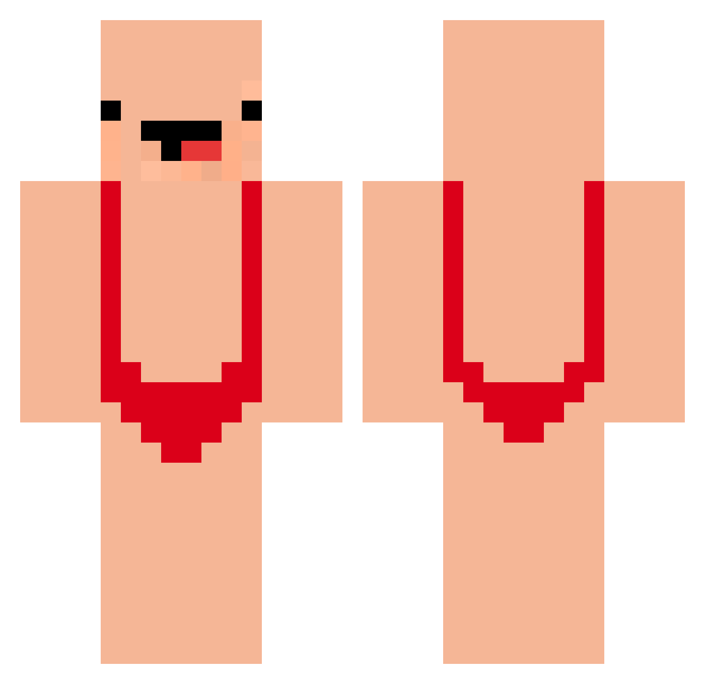 Nikka3palls Minecraft skin, front and back view