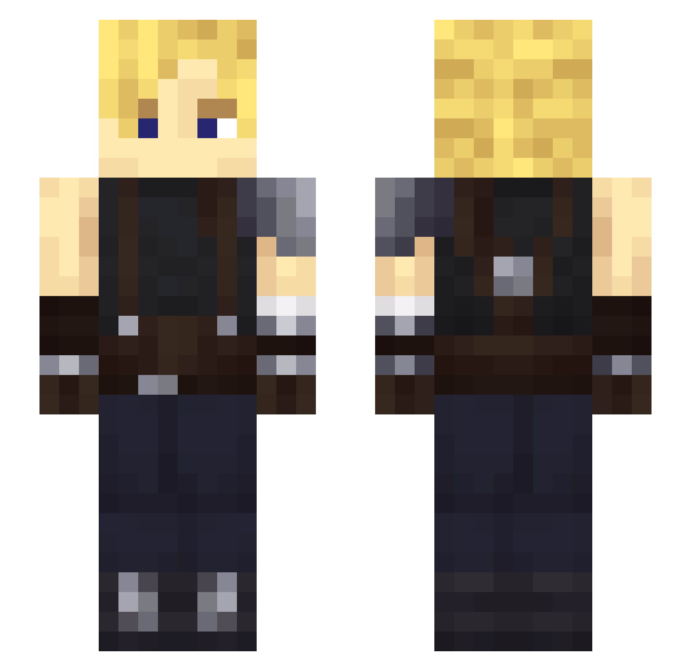 ____rice Minecraft skin, front and back view