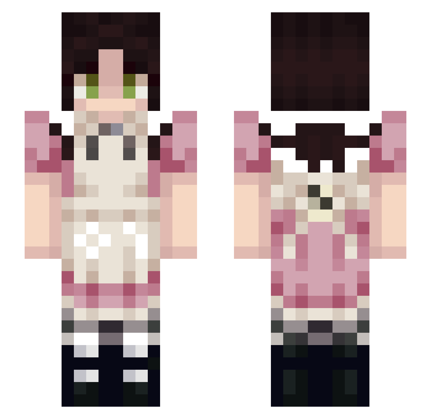 KWAAY Minecraft skin, front and back view