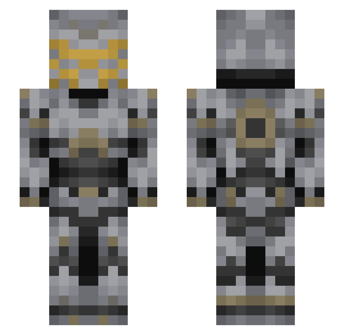 guycalledpookie Minecraft skin, front and back view