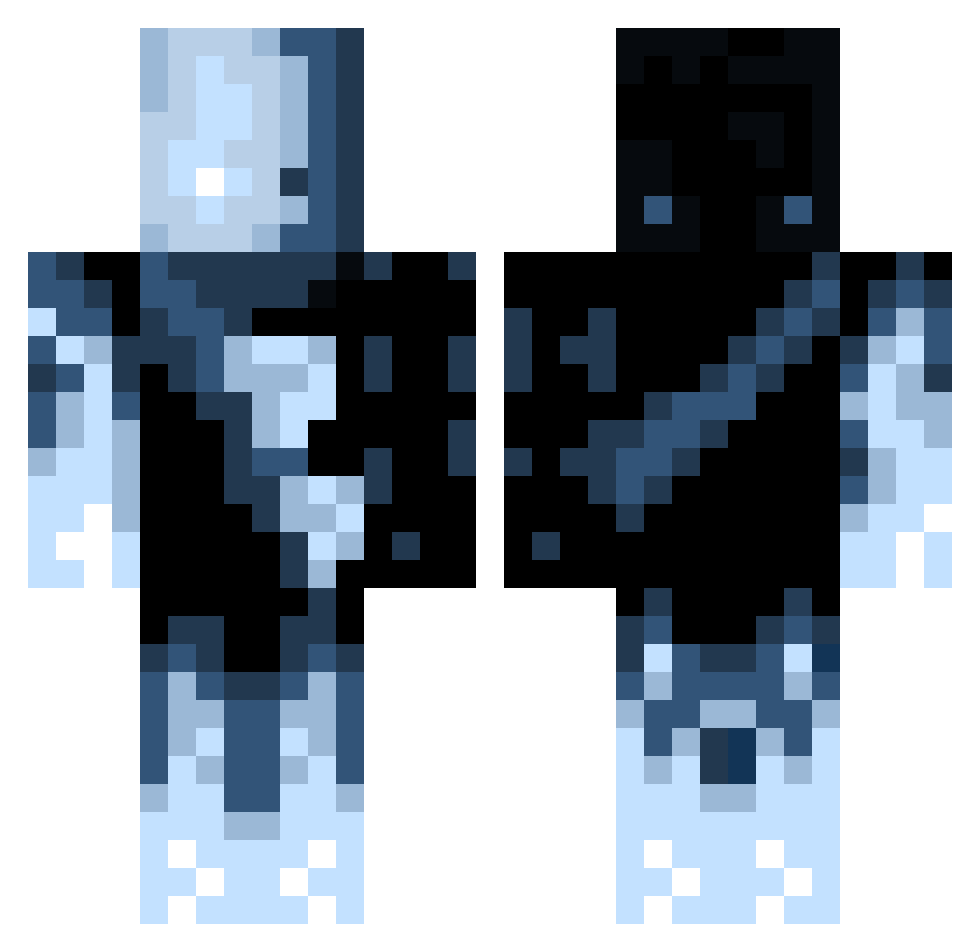 CritJay Minecraft skin, front and back view