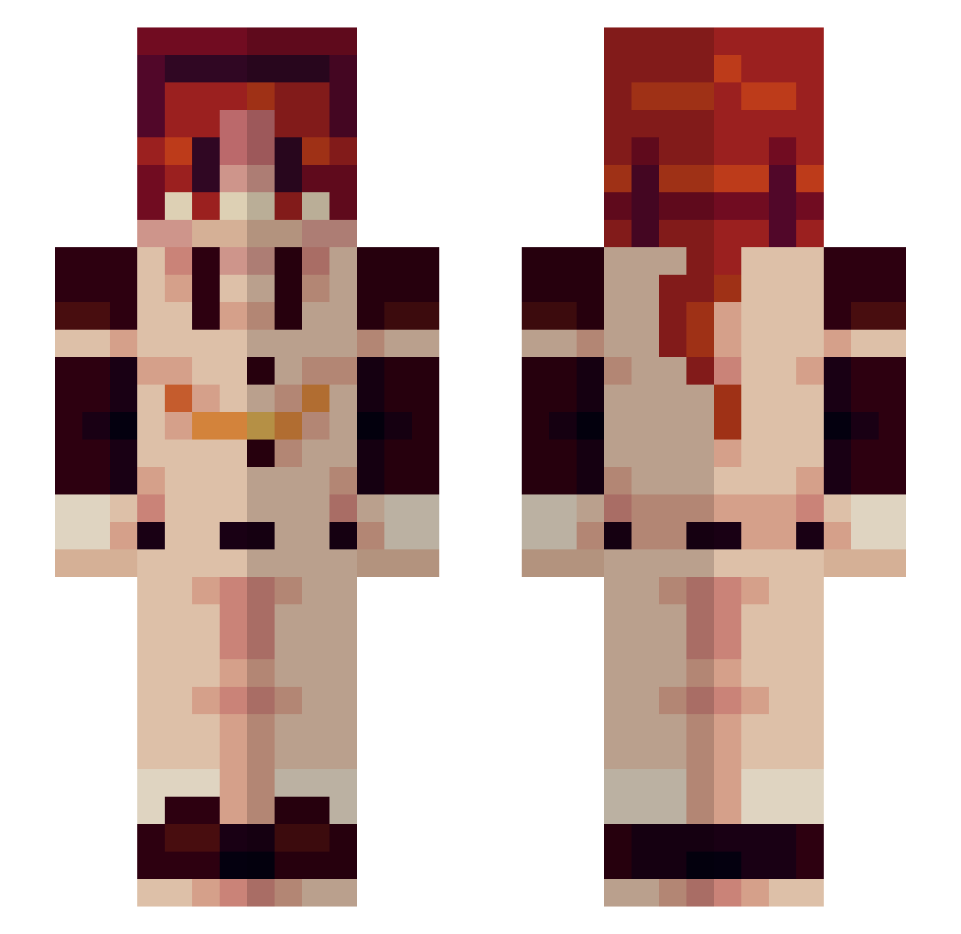M4dkit Minecraft skin, front and back view