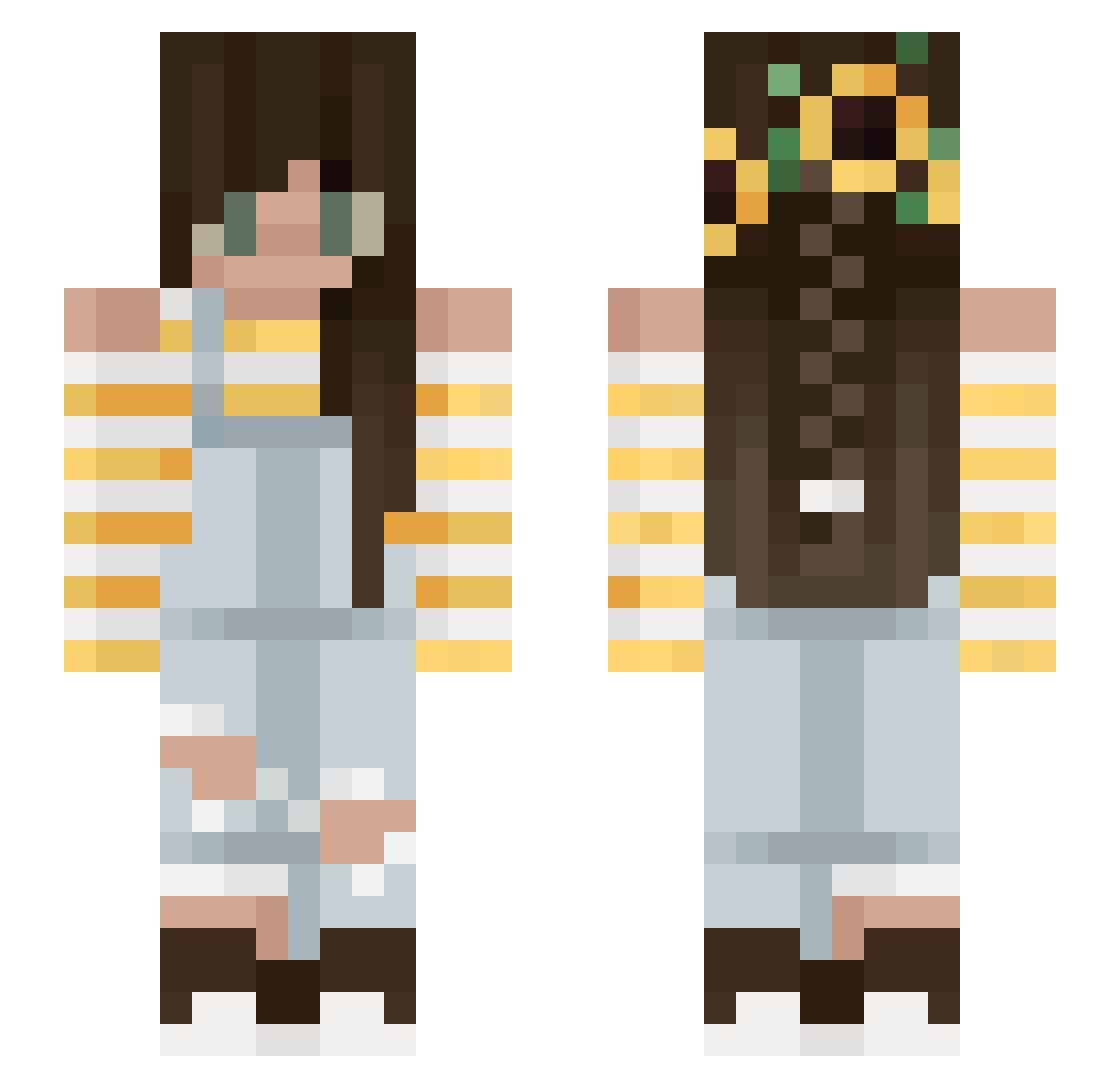 Cidera Minecraft skin, front and back view