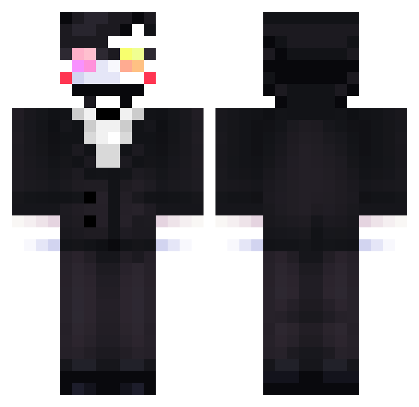 Bazinga_0390 Minecraft skin, front and back view