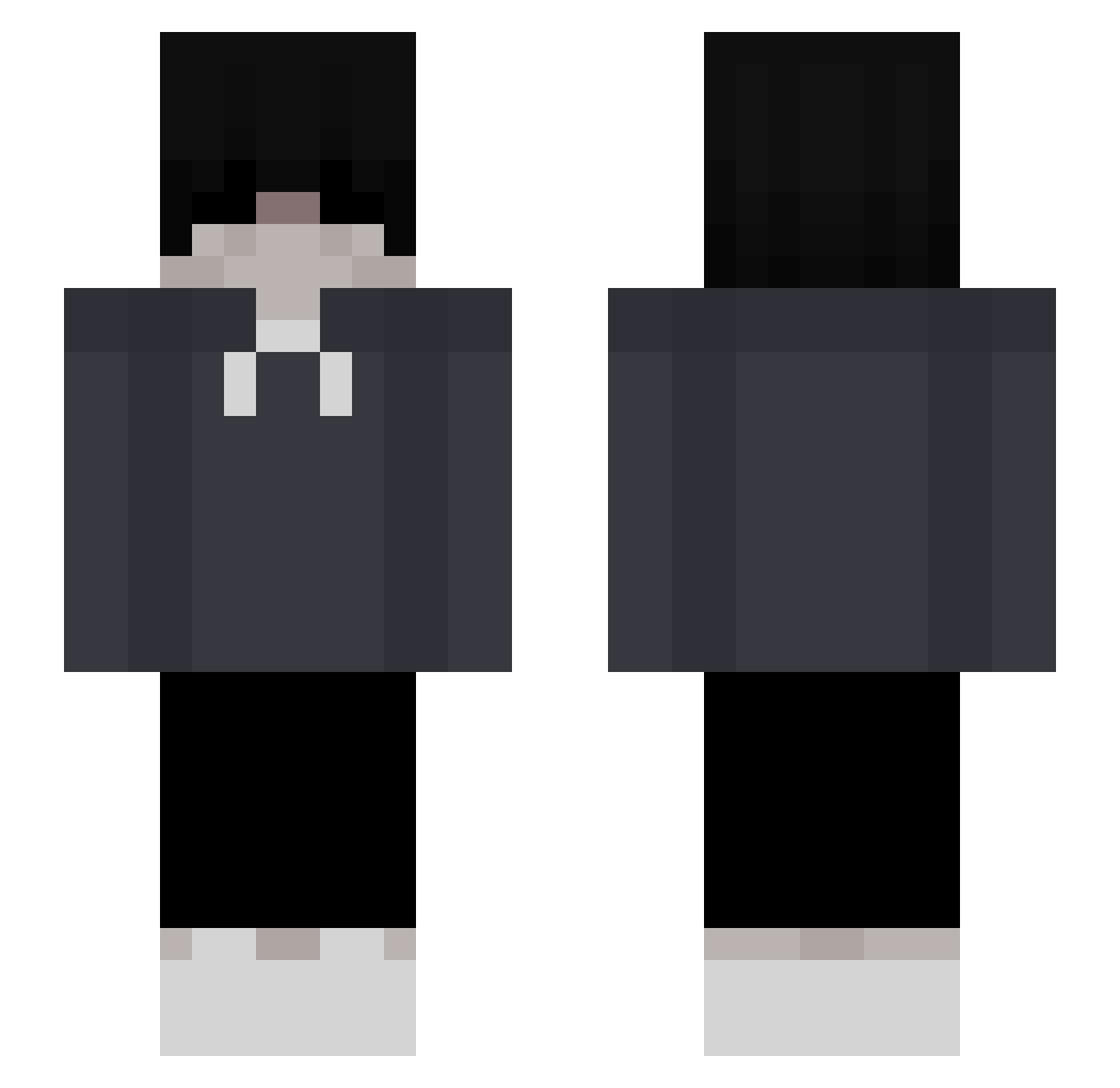 PolyCitral Minecraft skin, front and back view